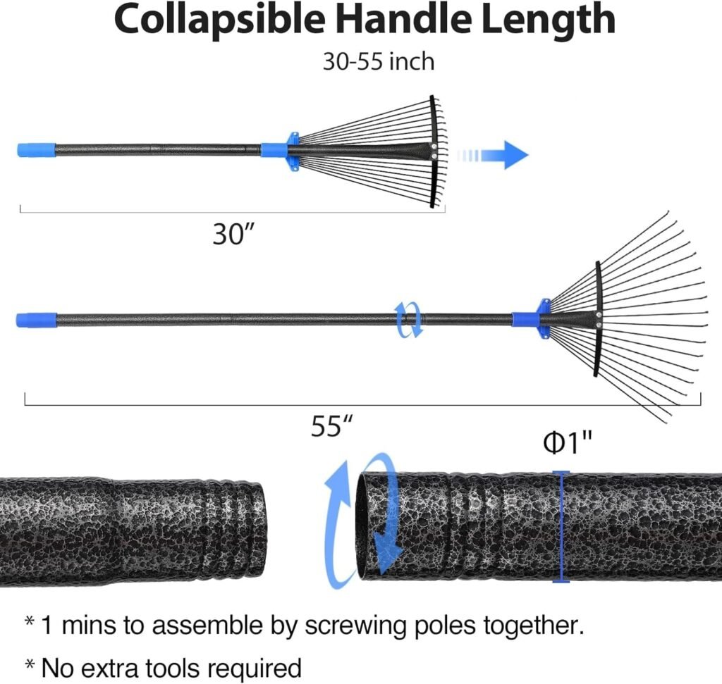 Adjustable Metal Leaf Rake