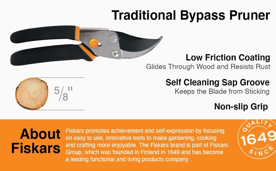 Powerful Fiskars Bypass Pruning Shears – Precise, Durable, and Effortless Gardening Tool for Healthy Plants 1 Fiskars Bypass Pruning Shears
