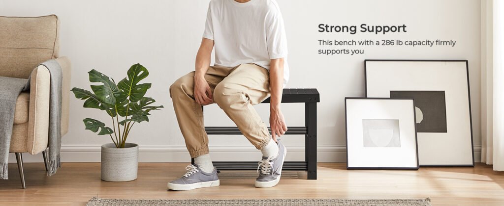 SONGMICS Shoe Rack Bench