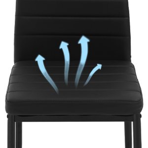 5-Piece Dining Table Set Black