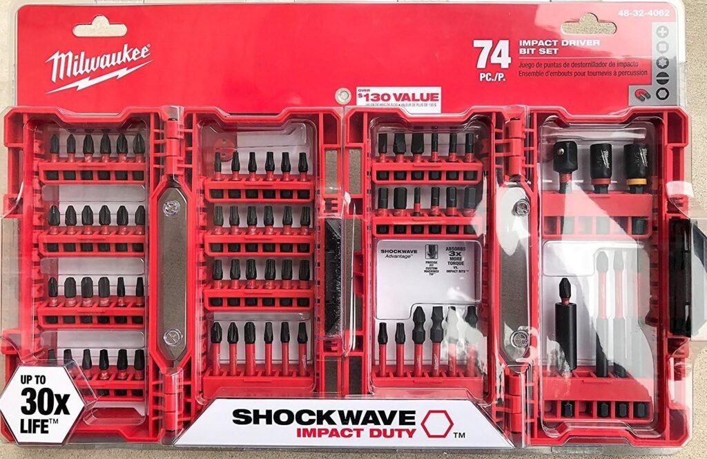 Ultimate Milwaukee Shockwave Impact Driver Bit Set (74 Piece) 48-32-4062 – Durable & Reliable 3 Milwaukee Shockwave Impact