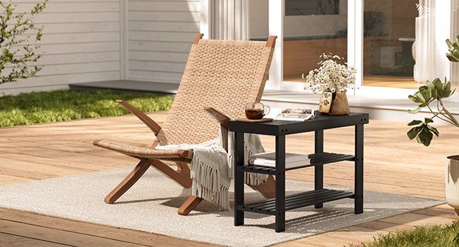 SONGMICS Shoe Rack Bench