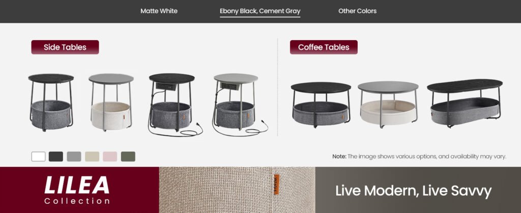 VASAGLE LILEA Collection: The Ultimate Stylish Nightstand for Modern Living 2 VASAGLE LILEA Collection