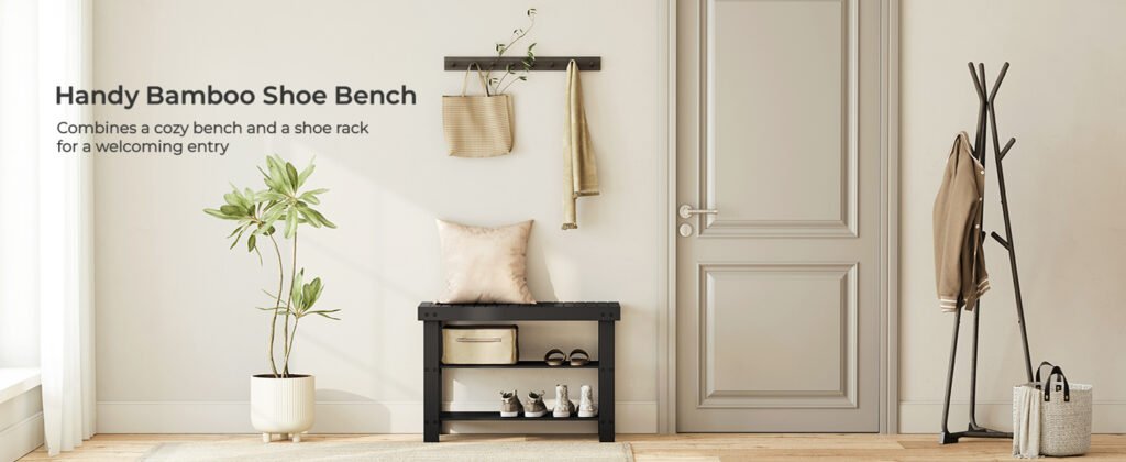 SONGMICS Shoe Rack Bench