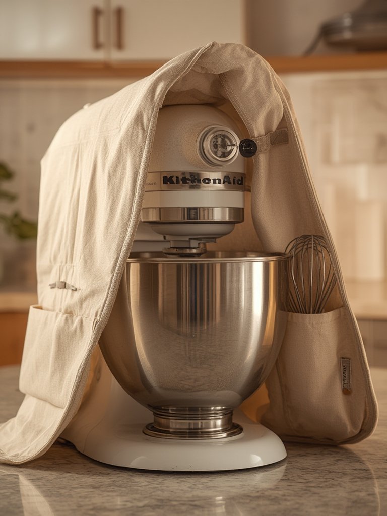 KitchenAid dust cover with zipper pocket