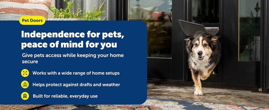 Entry Pet Door – Durable Weatherproof Access for Dogs and Cats 2 Entry Pet Door