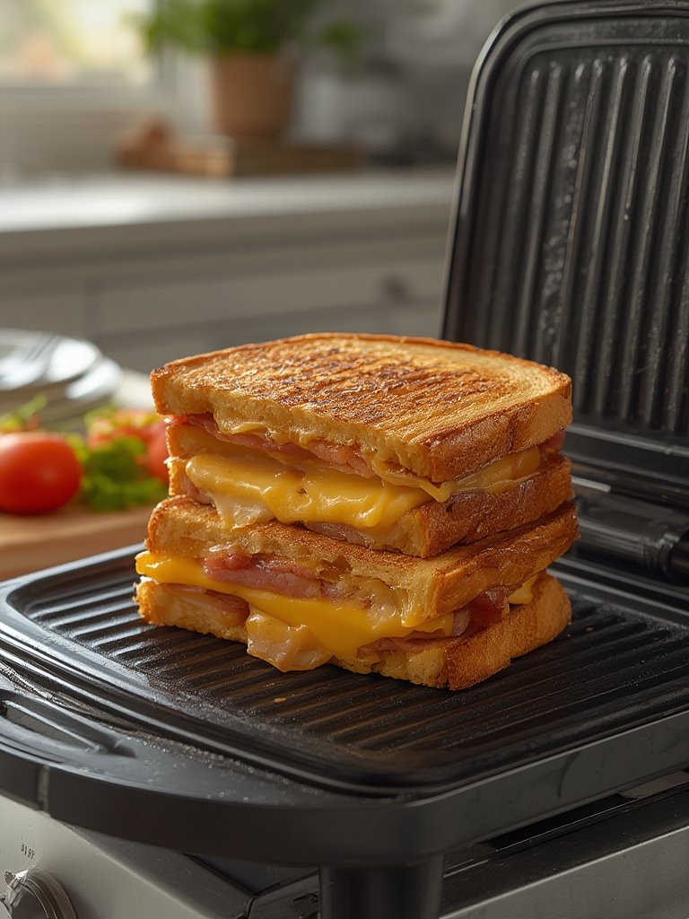 OVENTE Electric Sandwich Maker ready for quick snacks