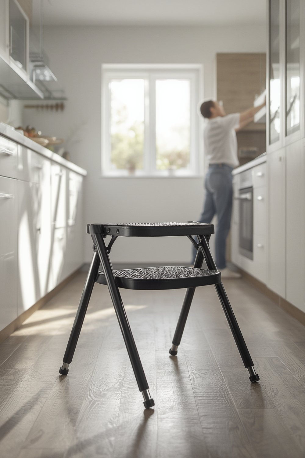 folding stool cutting through thick branch