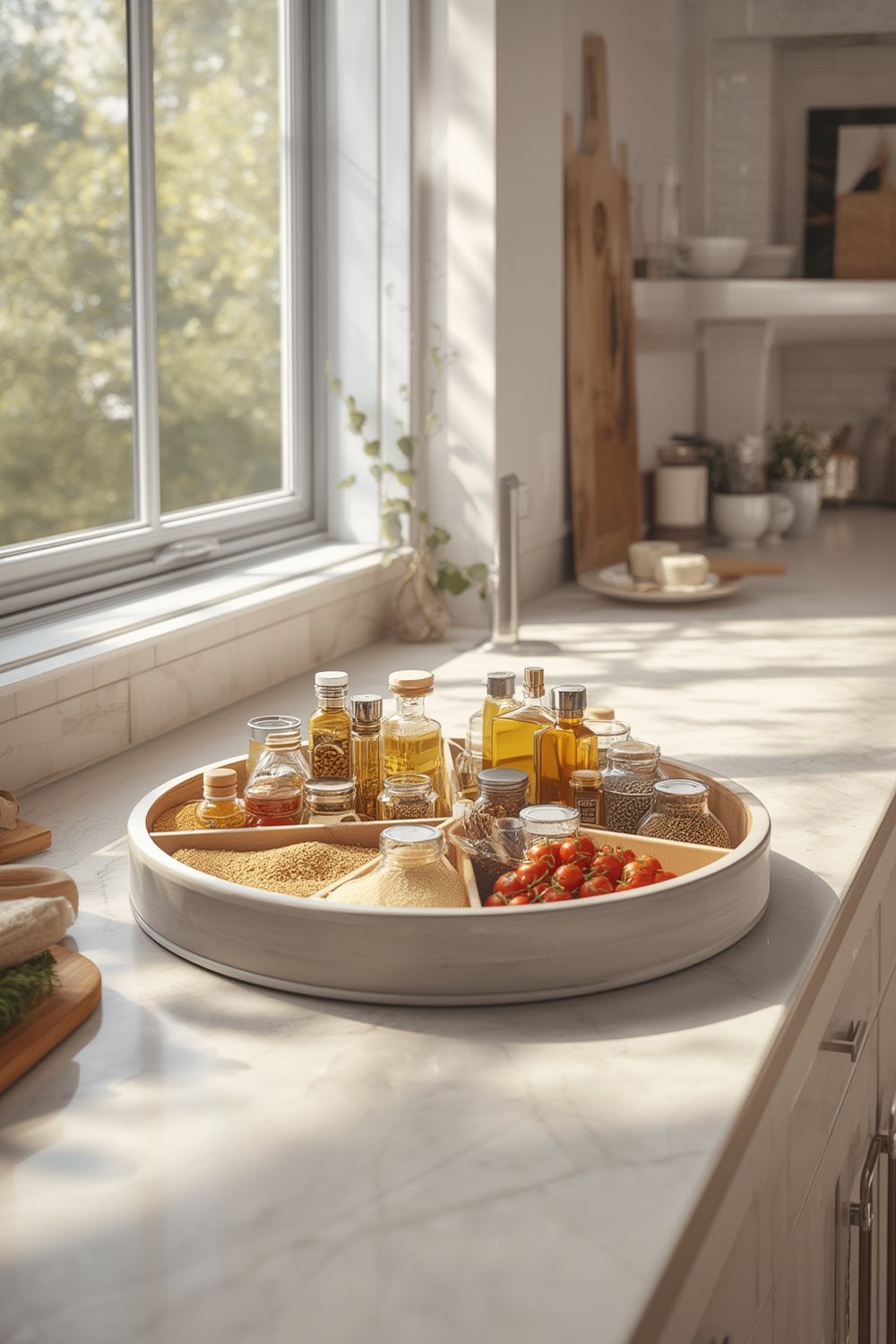 lazy susan cutting through thick branch