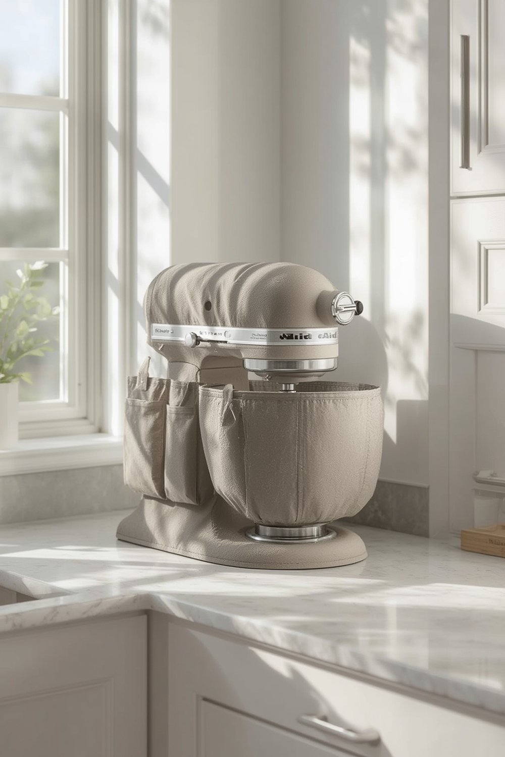 mixer cover protecting KitchenAid stand mixer