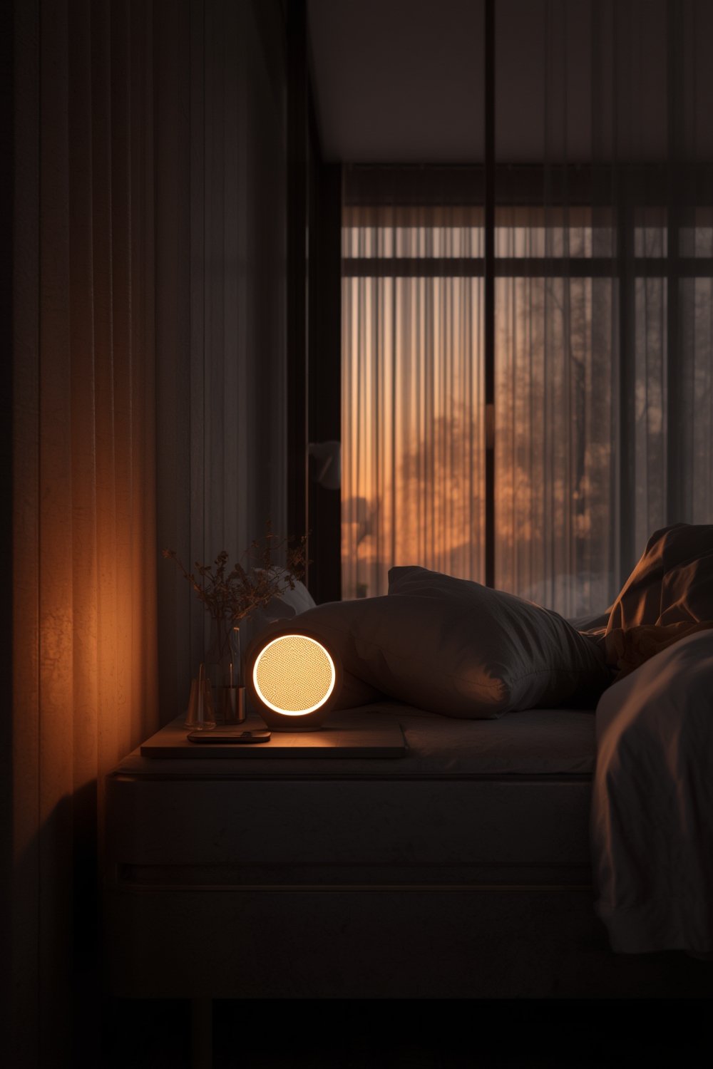 Philips SmartSleep Wake-up Light bedside lamp on nightstand