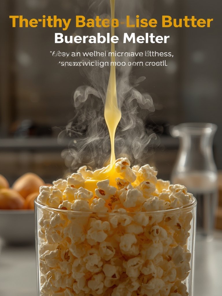 glass popcorn popper with butter melter lid