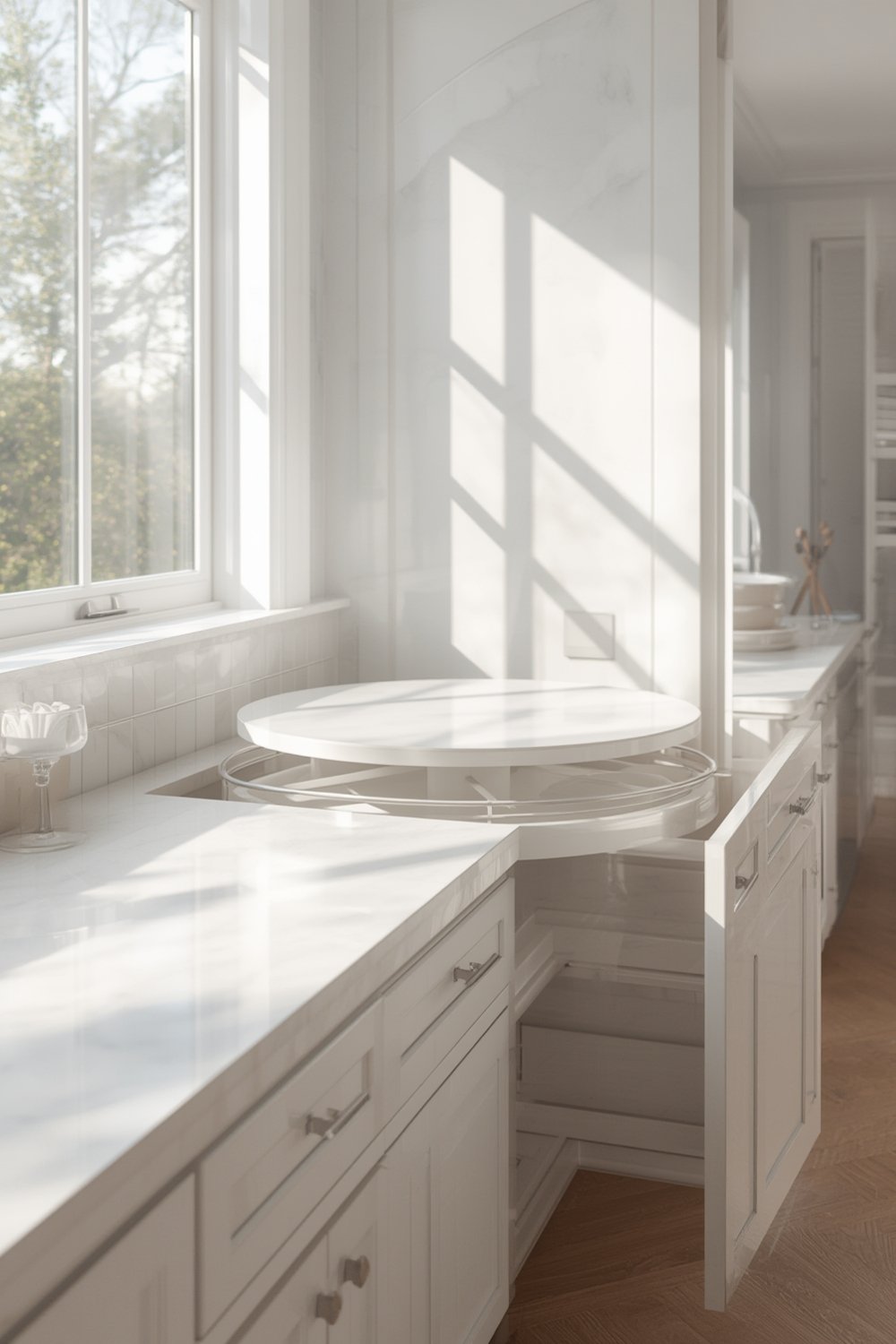 lazy susan cutting through thick branch