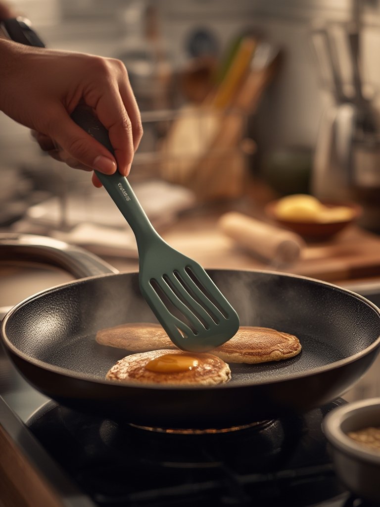 multi tool spatula in use