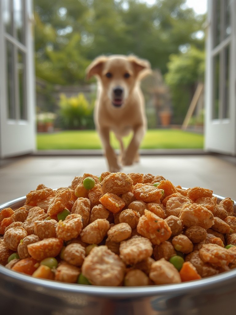 natural dog food ingredients closeup