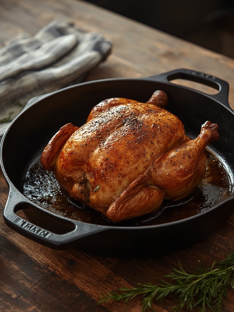 pre-seasoned skillet with vegetables