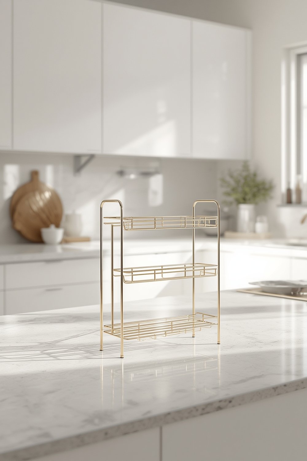 Copco spice organizer in kitchen cabinet